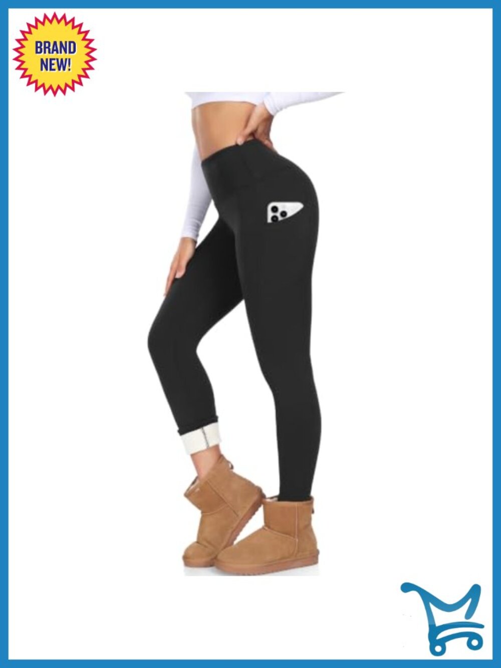 Fleece Lined Thermal Leggings High Waist Tummy Control Winter Warm Pants